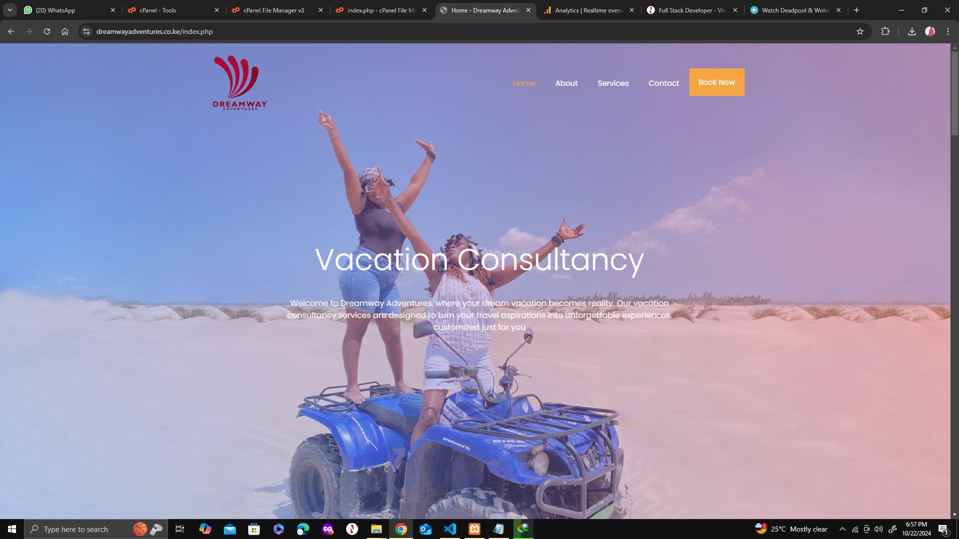 Portfolio Summary for Dreamway Adventures Website - Featured Image